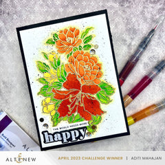 Stamp & Die & Stencil & Embossing Folder Bundle Bold Bouquet