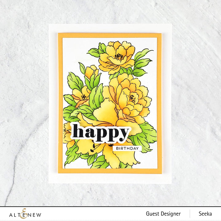 Stamp & Die & Stencil & Embossing Folder Bundle Bold Bouquet