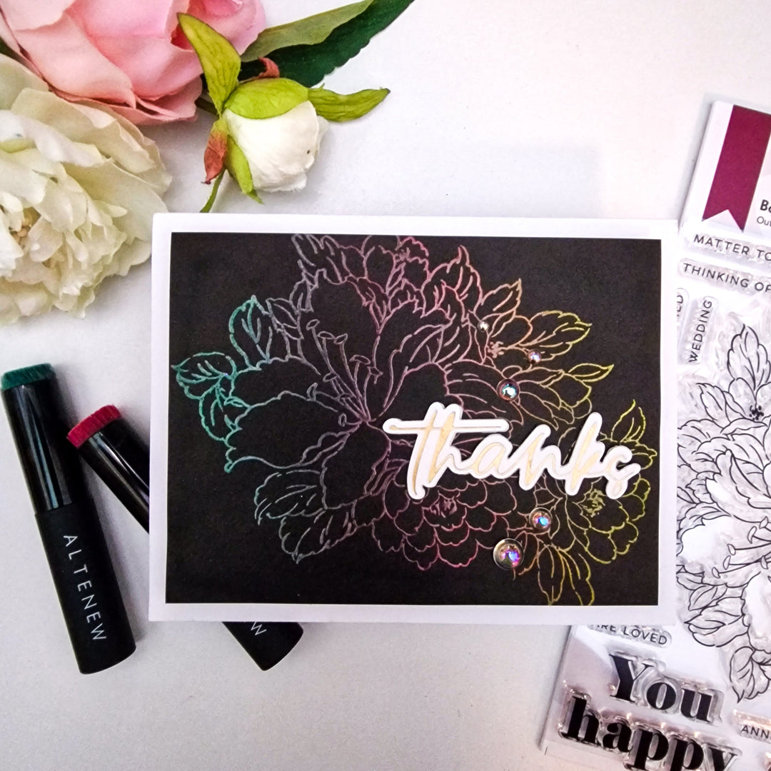 Stamp & Die & Stencil & Embossing Folder Bundle Bold Bouquet