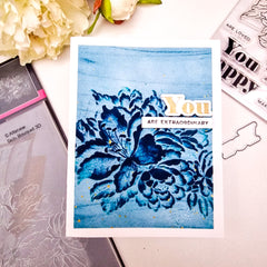 Stamp & Die & Stencil & Embossing Folder Bundle Bold Bouquet
