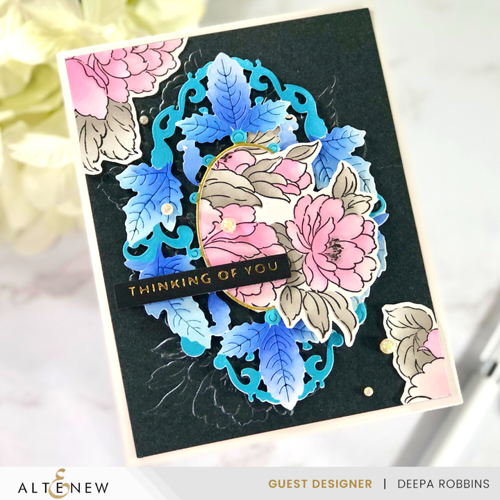 Stamp & Die & Stencil & Embossing Folder Bundle Bold Bouquet