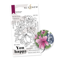 Stamp & Die & Stencil & Embossing Folder Bundle Bold Bouquet