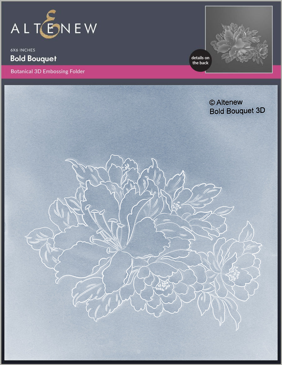 Stamp & Die & Stencil & Embossing Folder Bundle Bold Bouquet