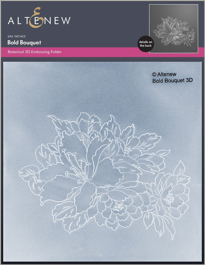 Stamp & Die & Stencil & Embossing Folder Bundle Bold Bouquet