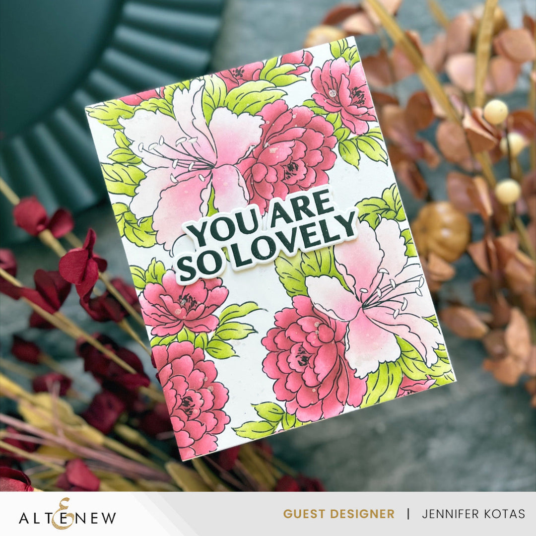 Stamp & Die & Stencil & Embossing Folder Bundle Bold Bouquet