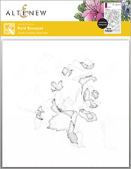 Stamp & Die & Stencil & Embossing Folder Bundle Bold Bouquet