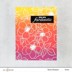 Stamp & Die & Stencil & Embossing Folder Bundle Fairy Tale Florals
