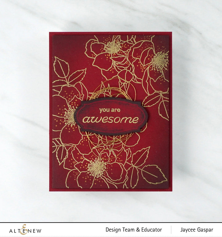 Stamp & Die & Stencil & Embossing Folder Bundle Fairy Tale Florals