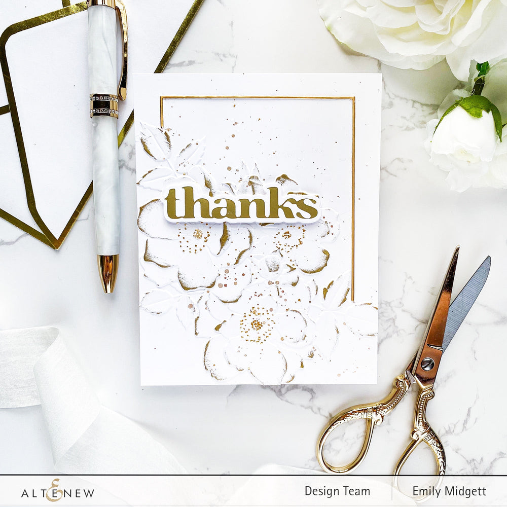 Stamp & Die & Stencil & Embossing Folder Bundle Fairy Tale Florals