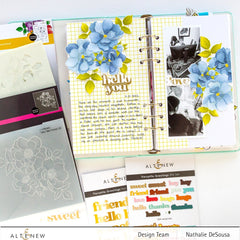 Stamp & Die & Stencil & Embossing Folder Bundle Fairy Tale Florals