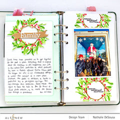 Stamp & Die & Stencil & Embossing Folder Bundle Mistletoe Wreath