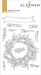 Stamp & Die & Stencil & Embossing Folder Bundle Mistletoe Wreath