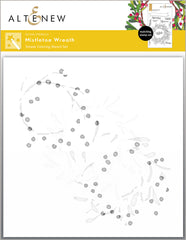Stamp & Die & Stencil & Embossing Folder Bundle Mistletoe Wreath