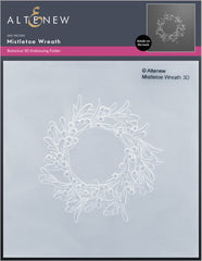Stamp & Die & Stencil & Embossing Folder Bundle Mistletoe Wreath