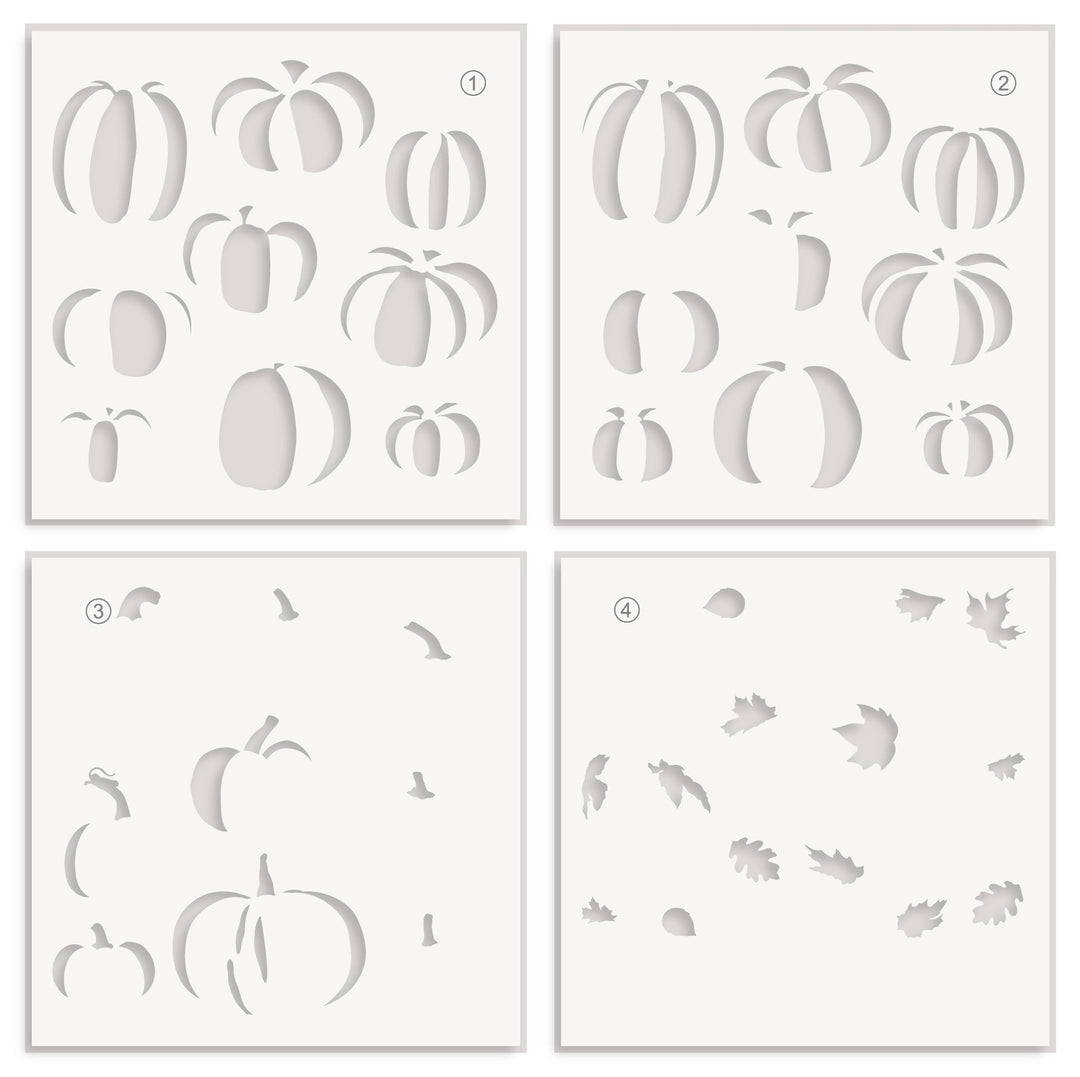 Stamp & Die & Stencil & Embossing Folder Bundle One-Go: Sweet Pumpkins