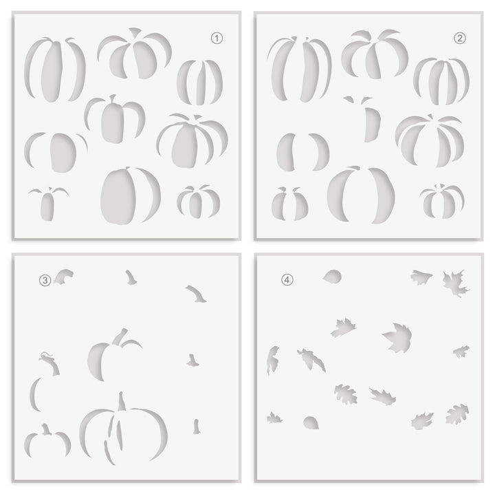 Stamp & Die & Stencil & Embossing Folder Bundle One-Go: Sweet Pumpkins