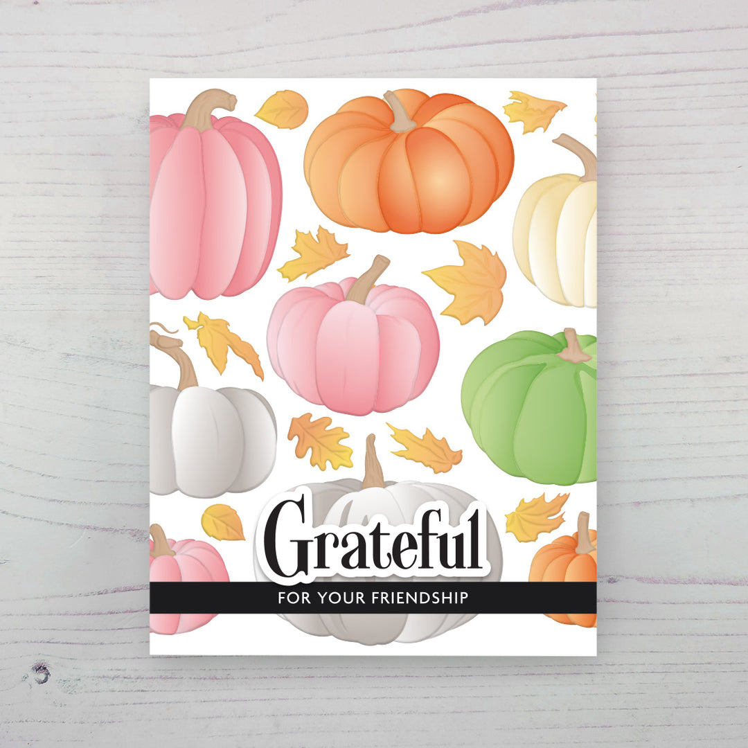 Stamp & Die & Stencil & Embossing Folder Bundle One-Go: Sweet Pumpkins