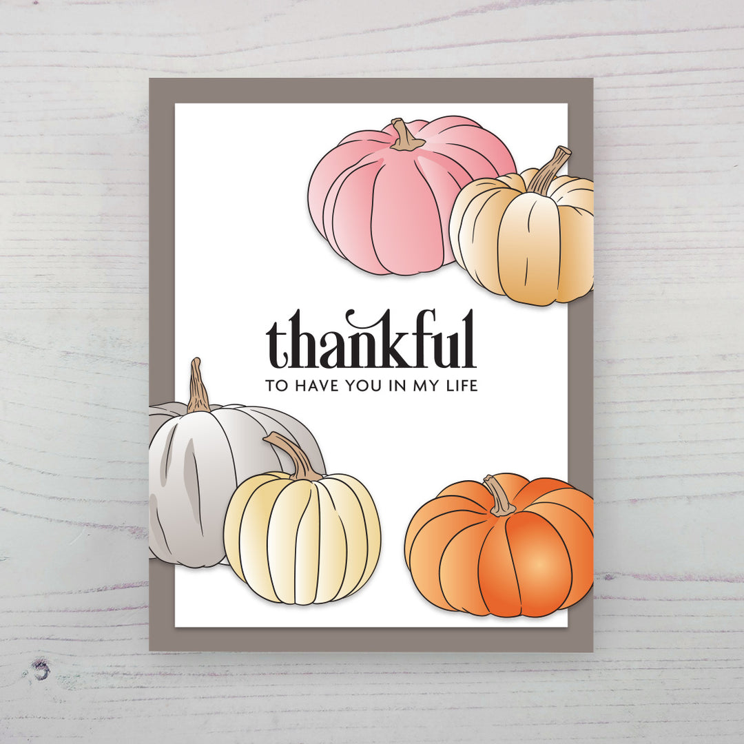 Stamp & Die & Stencil & Embossing Folder Bundle One-Go: Sweet Pumpkins