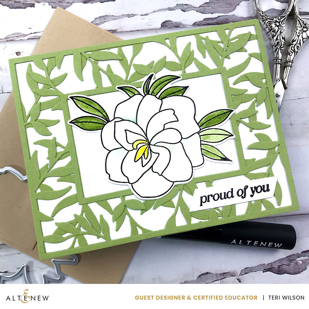 Stamp & Die & Stencil & Embossing Folder Bundle Proud Of You