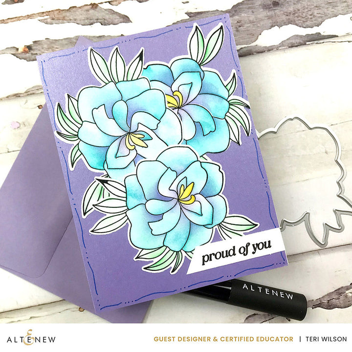 Stamp & Die & Stencil & Embossing Folder Bundle Proud Of You