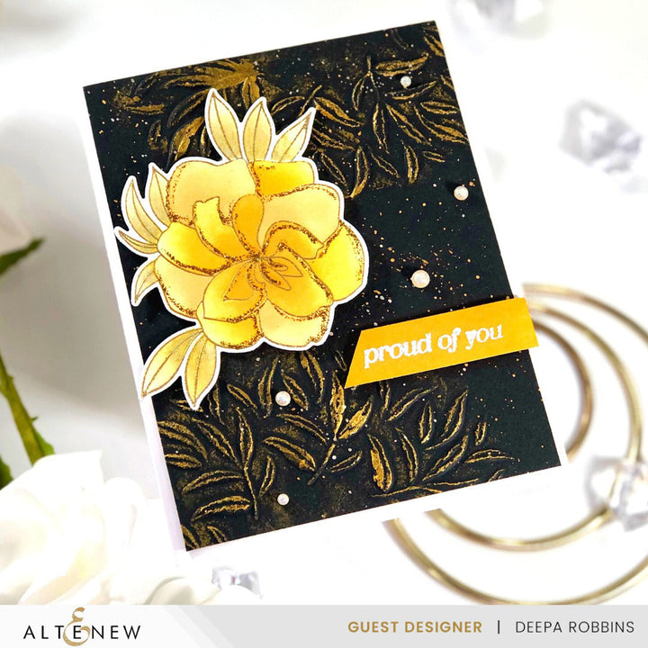 Stamp & Die & Stencil & Embossing Folder Bundle Proud Of You