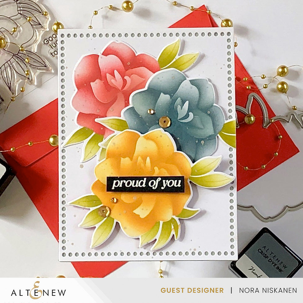 Stamp & Die & Stencil & Embossing Folder Bundle Proud Of You