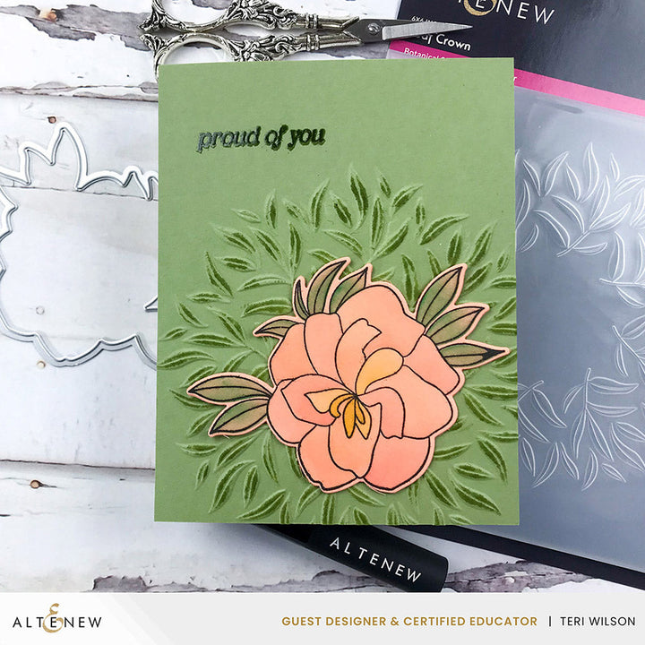 Stamp & Die & Stencil & Embossing Folder Bundle Proud Of You