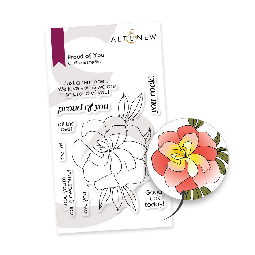 Stamp & Die & Stencil & Embossing Folder Bundle Proud Of You