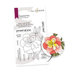 Stamp & Die & Stencil & Embossing Folder Bundle Proud Of You