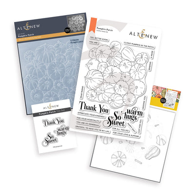 Stamp & Die & Stencil & Embossing Folder Bundle Pumpkin Patch