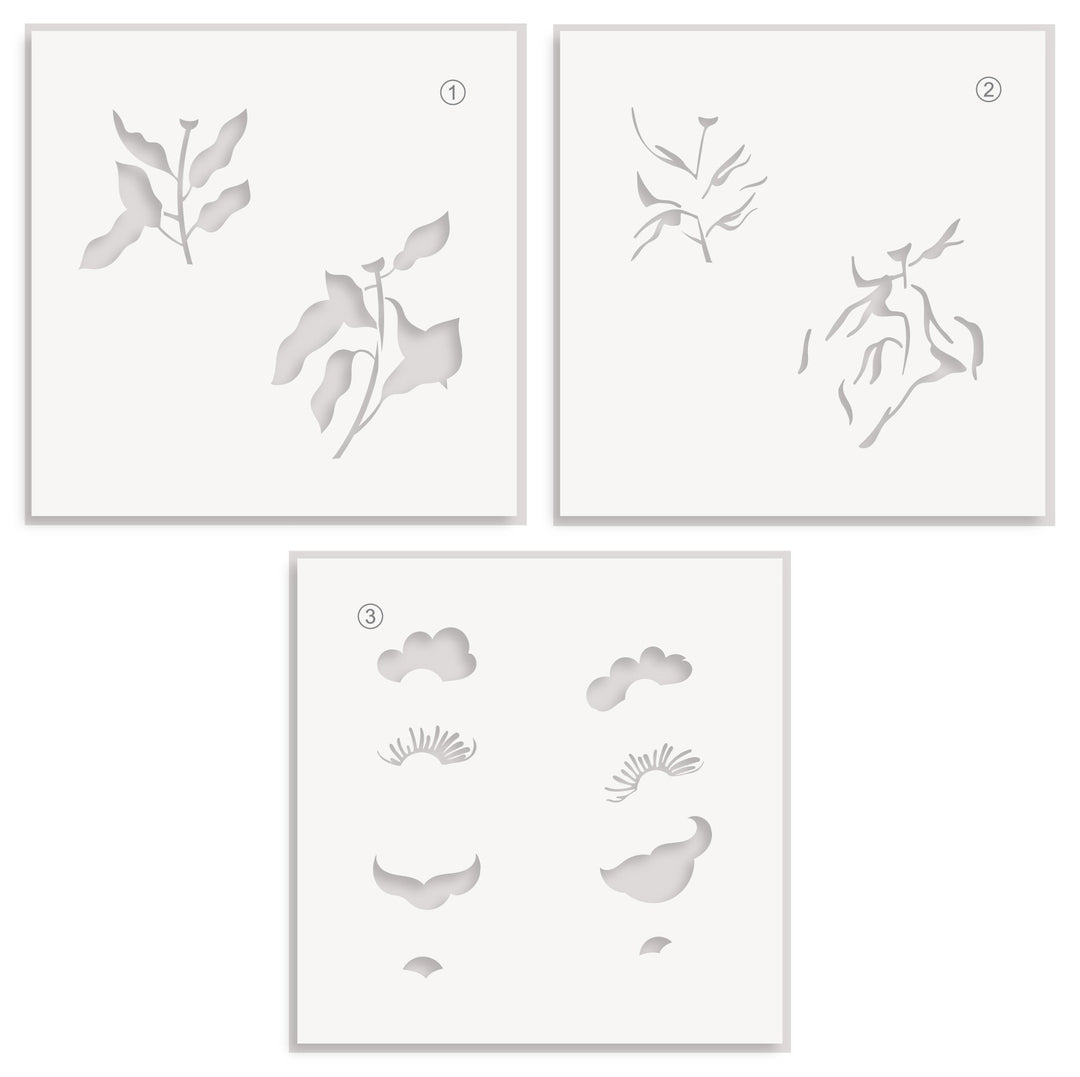 Stamp & Die & Stencil & Embossing Folder Bundle Sunny Flowers