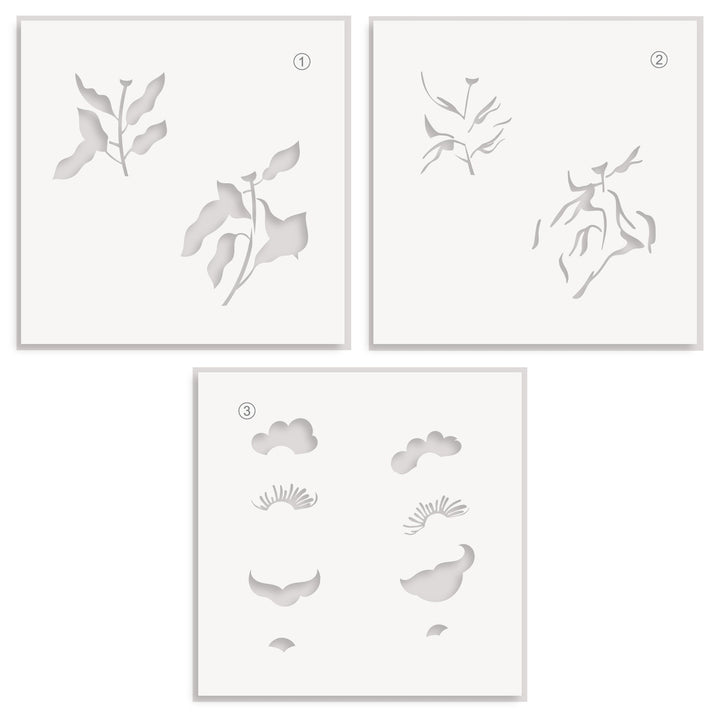 Stamp & Die & Stencil & Embossing Folder Bundle Sunny Flowers