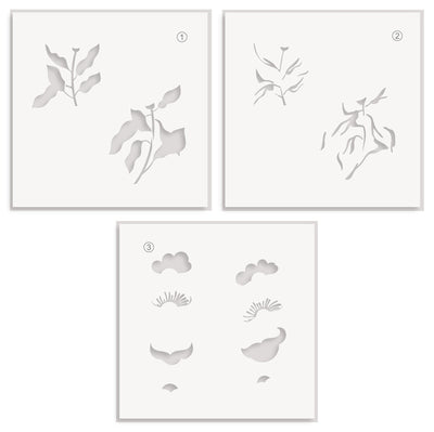 Stamp & Die & Stencil & Embossing Folder Bundle Sunny Flowers