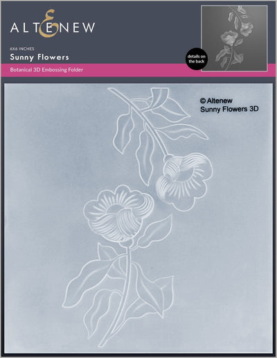 Stamp & Die & Stencil & Embossing Folder Bundle Sunny Flowers
