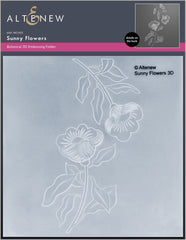 Stamp & Die & Stencil & Embossing Folder Bundle Sunny Flowers