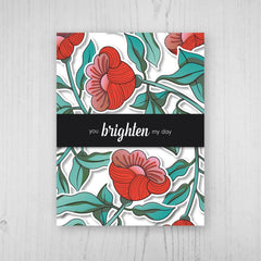Stamp & Die & Stencil & Embossing Folder Bundle Sunny Flowers