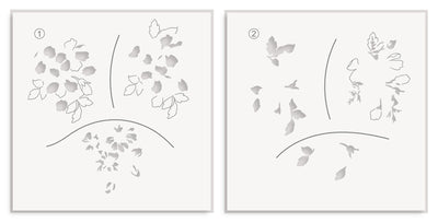 Stamp & Die & Stencil & Embossing Folder Bundle Sweet Spray
