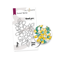 Stamp & Die & Stencil & Embossing Folder Bundle Sweet Spray