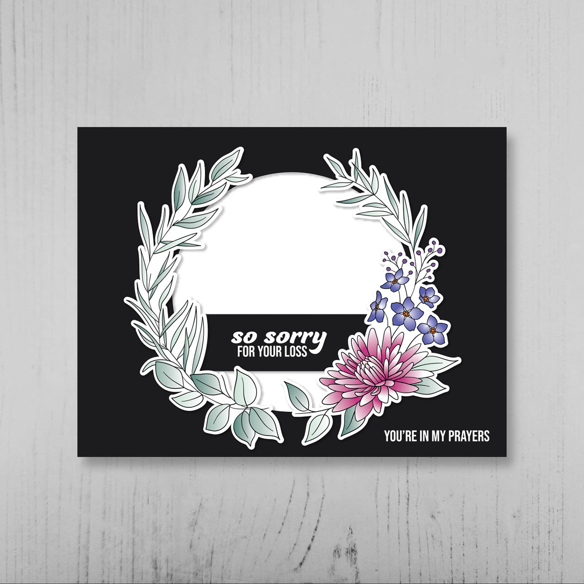 Stamp & Die & Stencil & Embossing Folder Floral Laurel