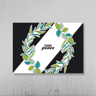 Stamp & Die & Stencil & Embossing Folder Floral Laurel