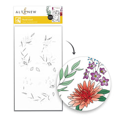 Stamp & Die & Stencil & Embossing Folder Floral Laurel