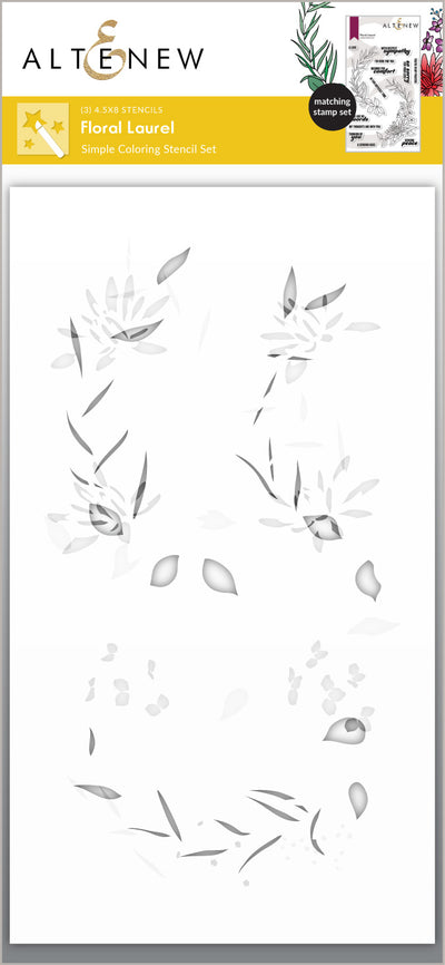Stamp & Die & Stencil & Embossing Folder Floral Laurel