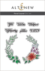 Stamp & Die & Stencil & Embossing Folder Floral Laurel