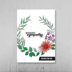 Stamp & Die & Stencil & Embossing Folder Floral Laurel