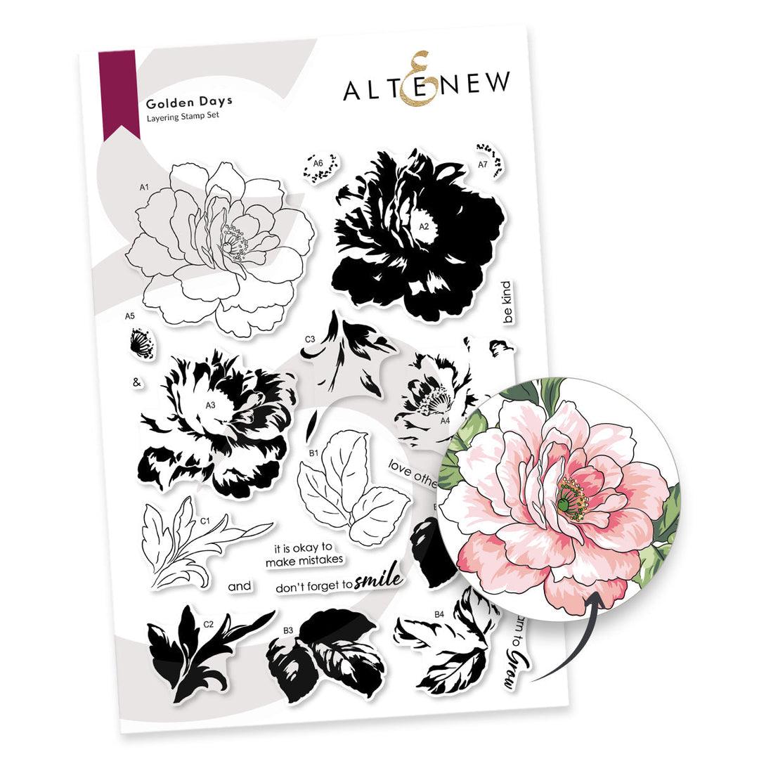 Stamp & Die & Stencil & Hot Foil Plate Bundle Golden Days