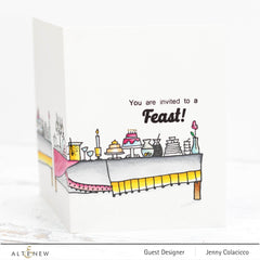 Stamp & Embossing Folder Bundle It's A Feast Stamp Set & Folded Drapes Embossing Folder Bundle