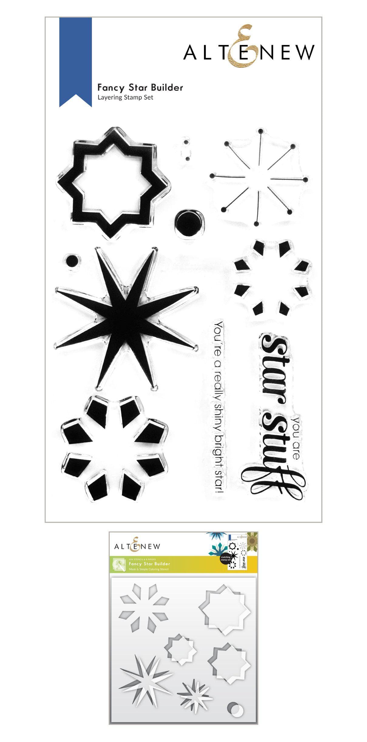 Stamp & Stencil Bundle Fancy Star Builder Stamp & Stencil Bundle