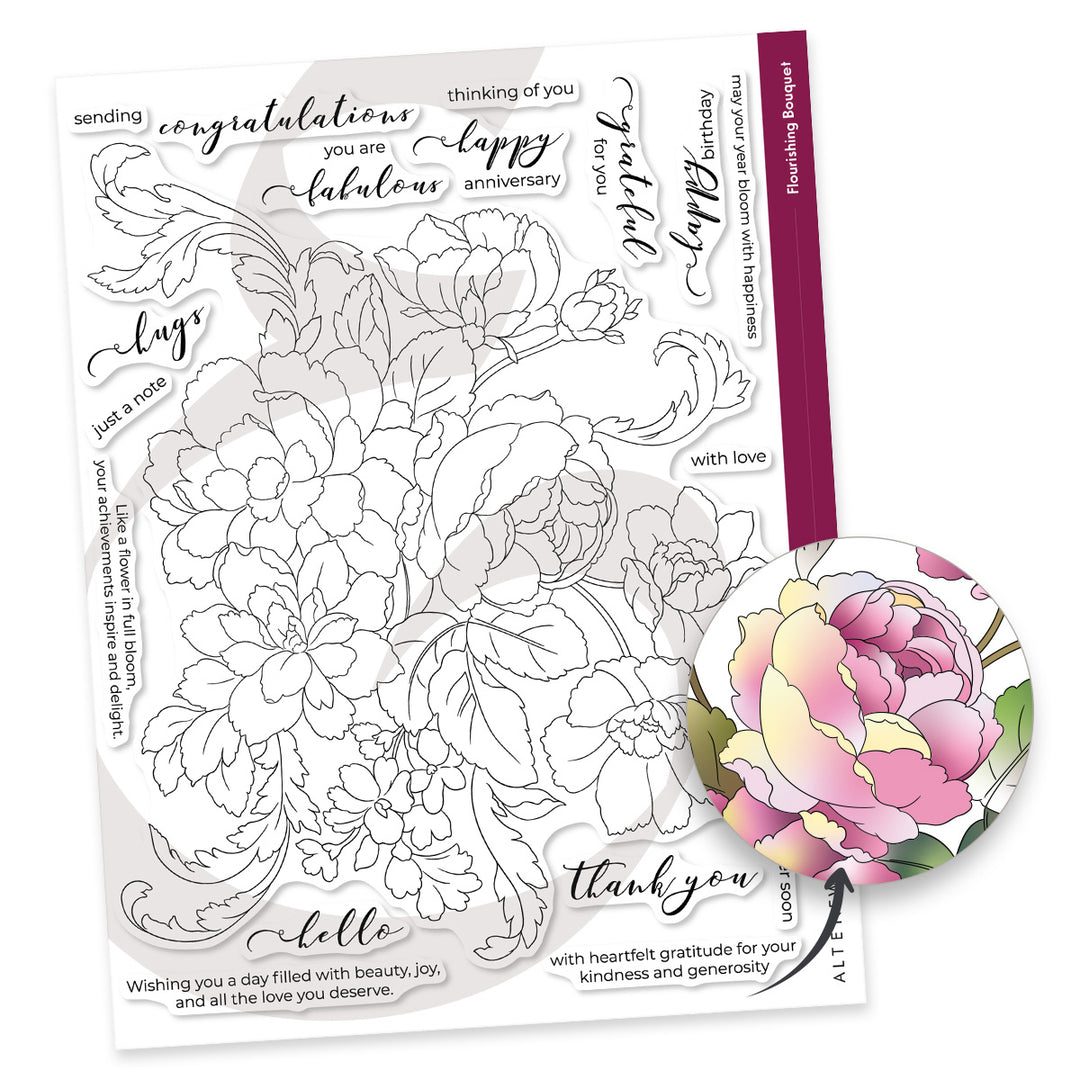 Stamp & Stencil Bundle Flourishing Bouquet