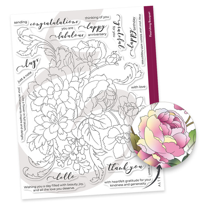 Stamp & Stencil Bundle Flourishing Bouquet