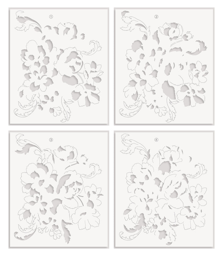 Stamp & Stencil Bundle Flourishing Bouquet